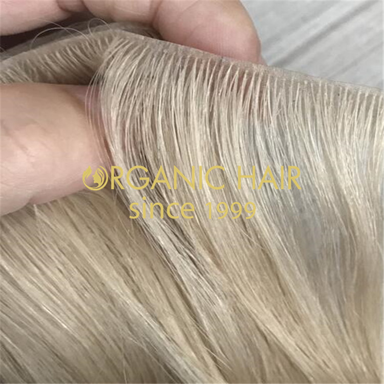 Premium pu skin weft-cuticle intact hair H173